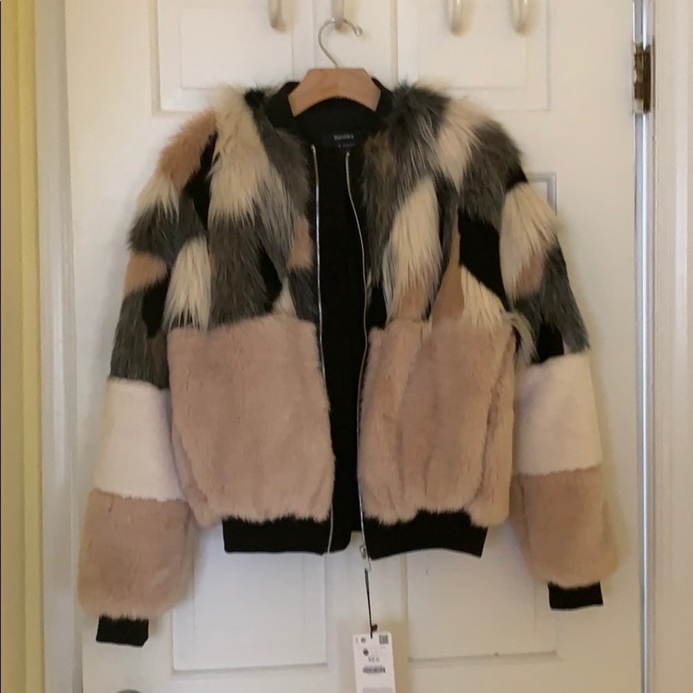 BNWT Bershka Faux Fur Bomber